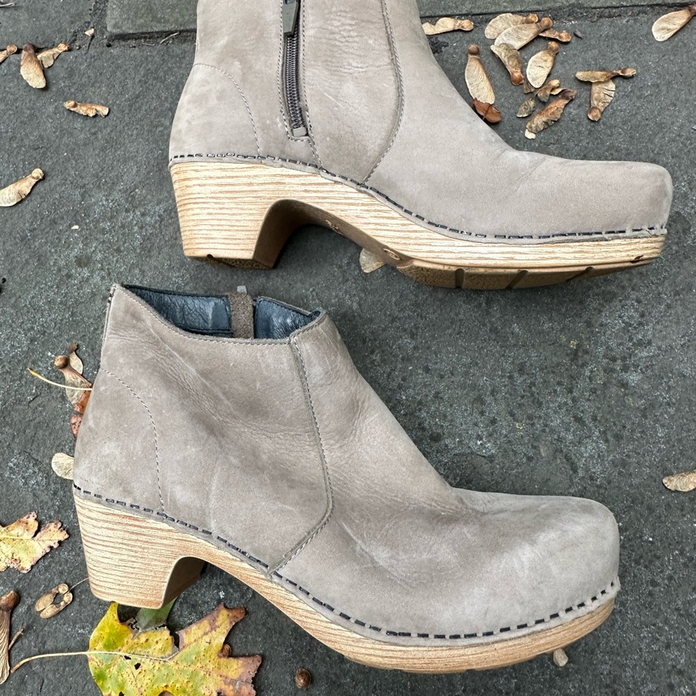Dansko Taupe Ankle Booties